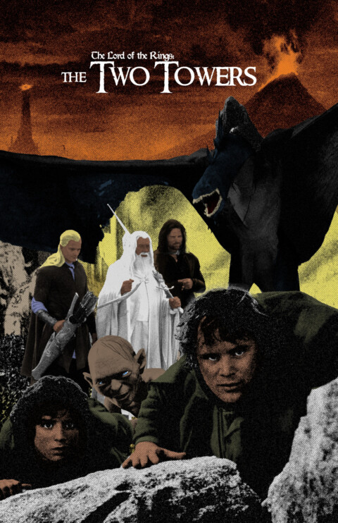 LOTR: The Two Towers Halftone Alt Poster