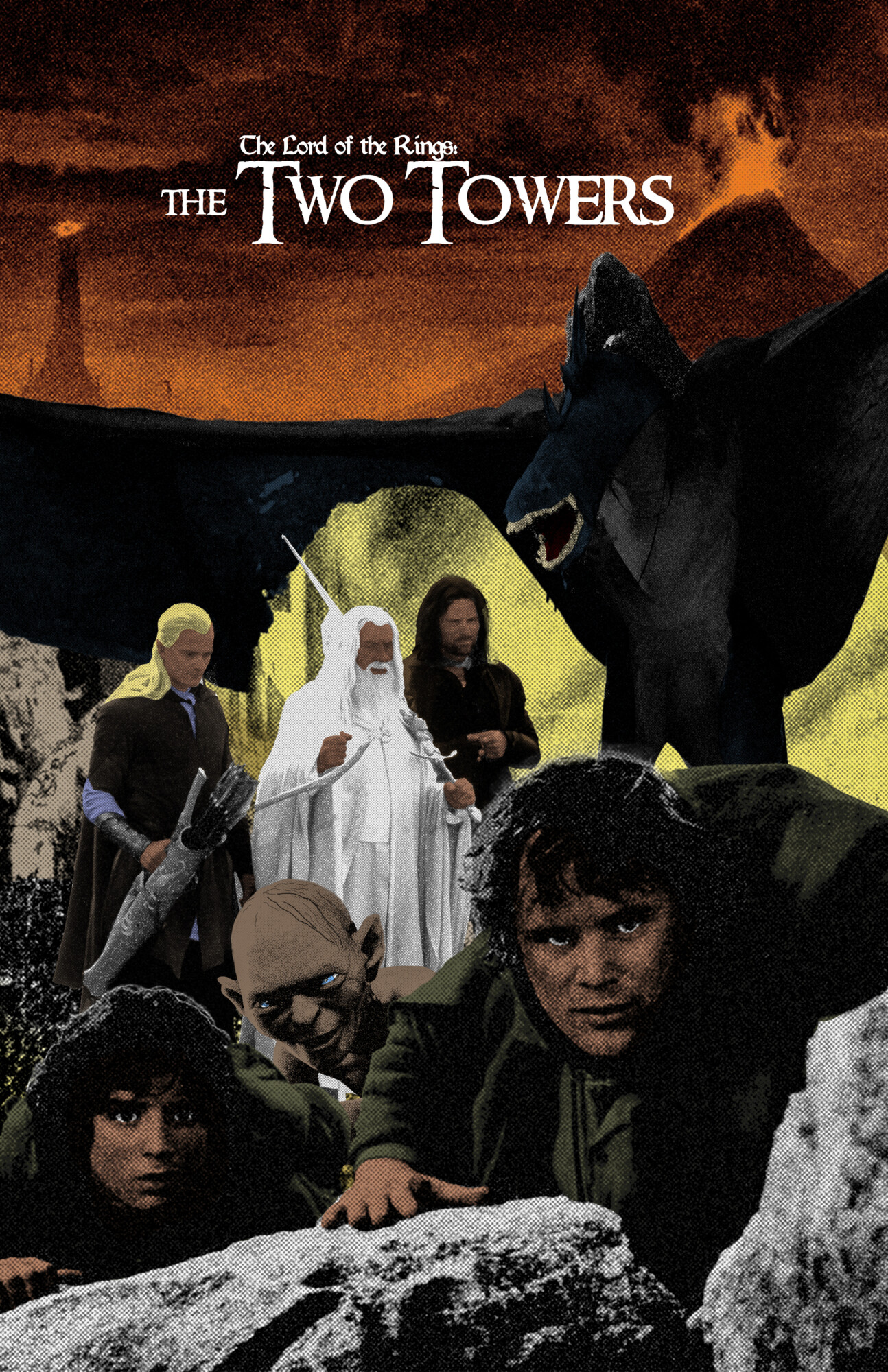 LOTR: The Two Towers Halftone Alt Poster