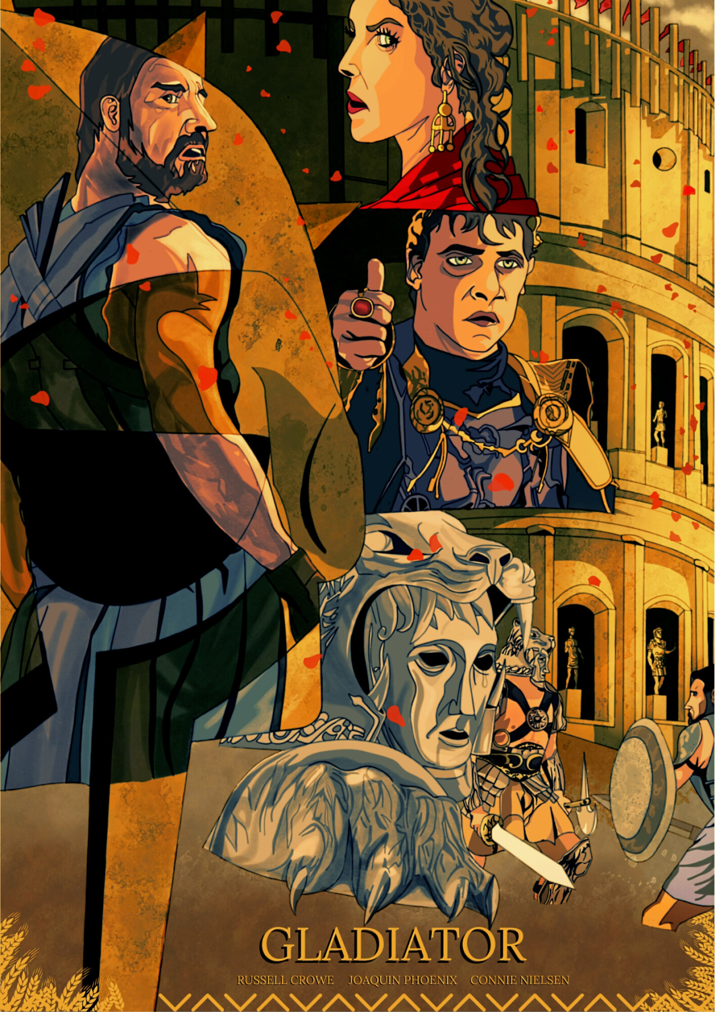 GLADIATOR ILLUSTRATIVE POSTER.