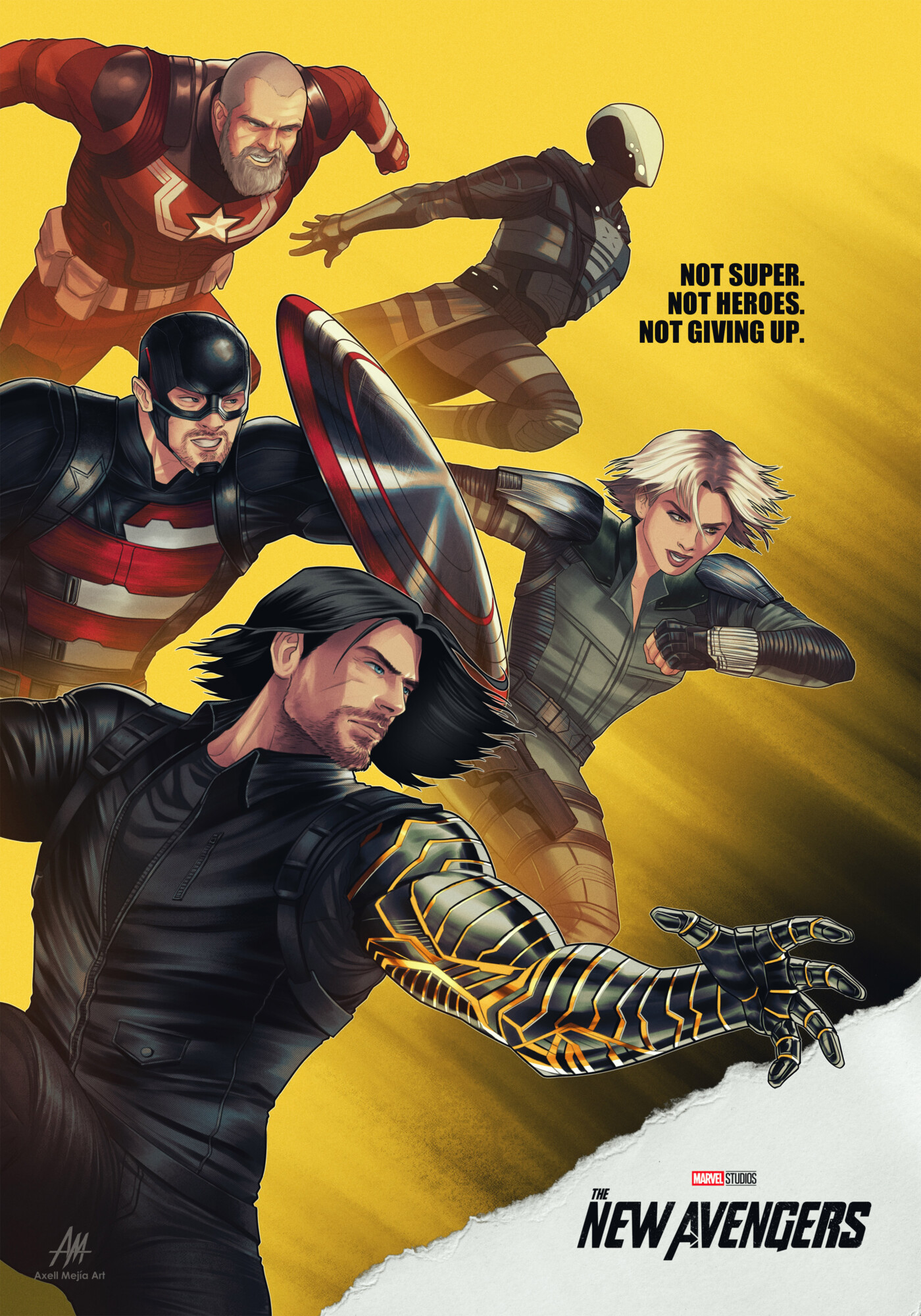THUNDERBOLTS COMIC STYLE POSTER BY AXELL MEJÍA
