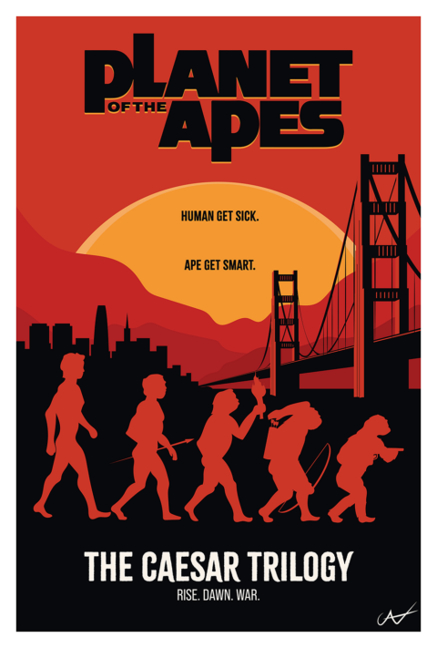 Planet of the Apes – Caesar Trilogy Tribute Poster
