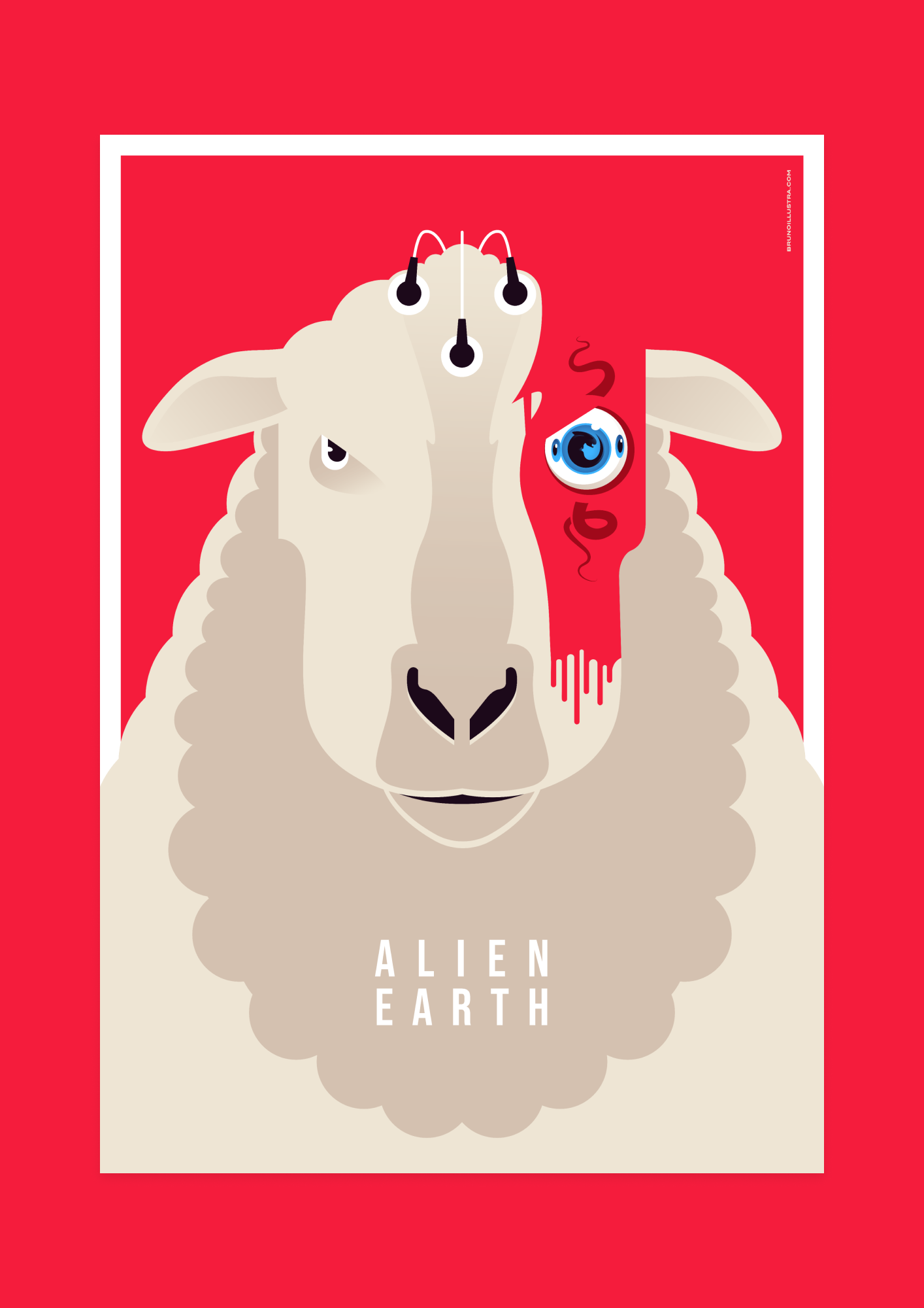 Alien Earth Minimalist Poster | Poster By Bruno Carvalho